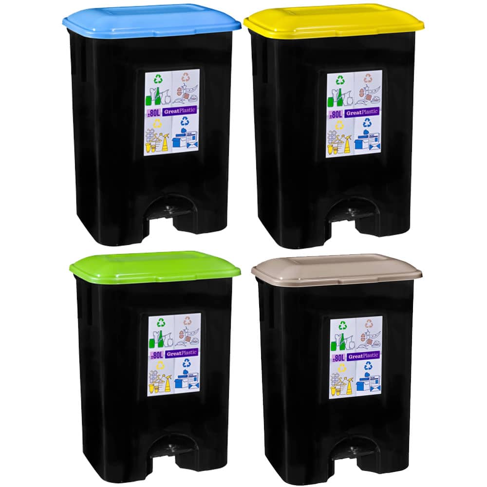 cubos de basura para reciclaje