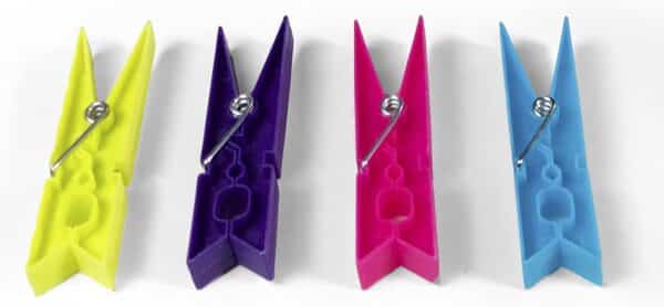 Pinzas de Plástico | Cesta de Plástico Rectangular Pinzas para la Ropa | Resistente al Óxido y la Humedad | Agarre Fuerte Packs