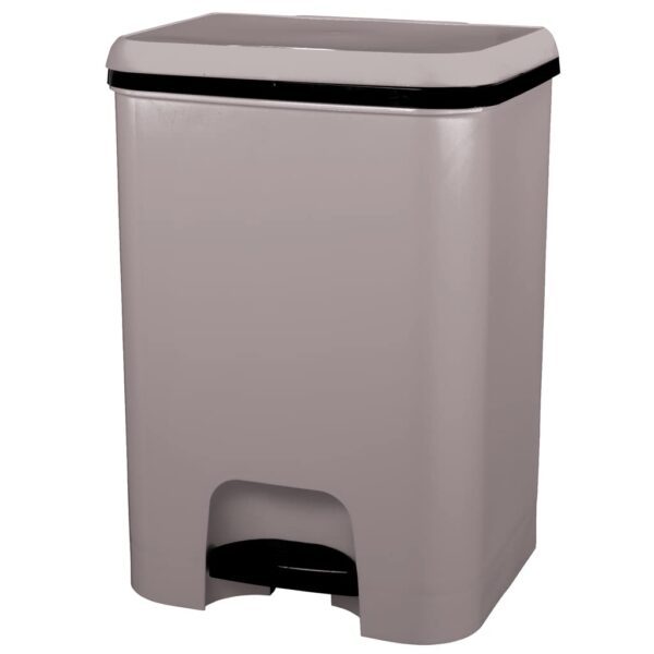 COM-FORT HOUSE | Cubo de Basura Pedal | Capacidad de 26 litros | Cubo Reciclaje| Color Marrón | Cubo de Basura Cocina | Piezas Extraíbles | Limpieza Fácil