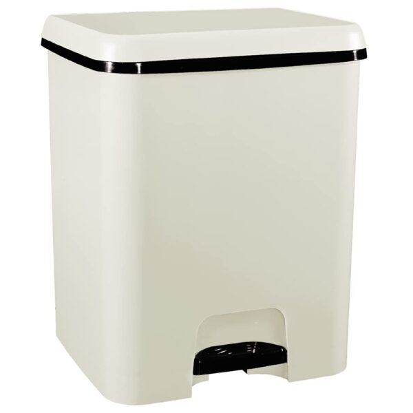 COM-FORT HOUSE | Cubo de Basura Pedal | Capacidad de 52 litros | Cubo Reciclaje con Separación | Color Verde Salvia | Cubo de Basura Cocina | Cubo DUO| Limpieza Fácil