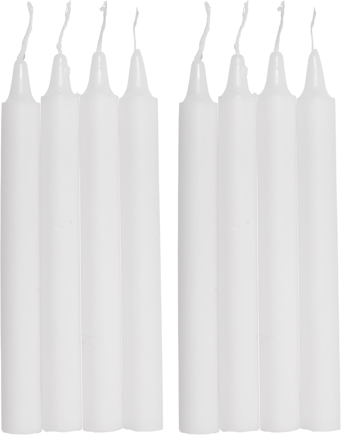 COM-FORT HOUSE- Vela de mesa Blanca - Pack velas de 8 Unidades - Velas Decorativas Sin Perfume - Velas para tu Hogar
