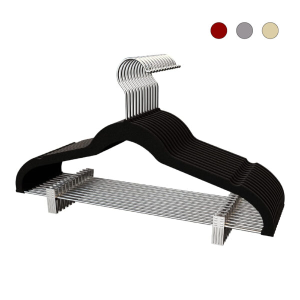 Percha de terciopelo pinzas