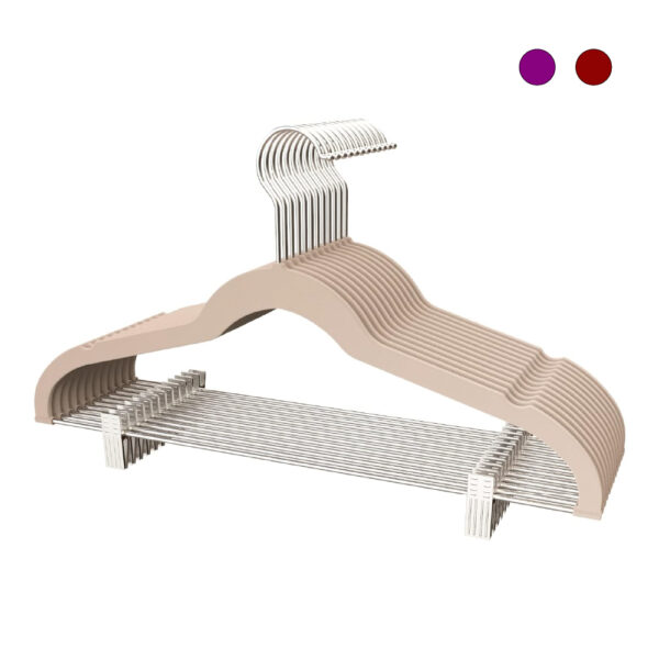 Percha de terciopelo pinzas bronce