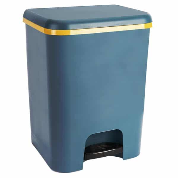 COM-FORT HOUSE | Cubo de Basura con Pedal | Capacidad de 26 litros | Cubo Reciclaje | Color Verde Oscuro | Limpieza Fácil