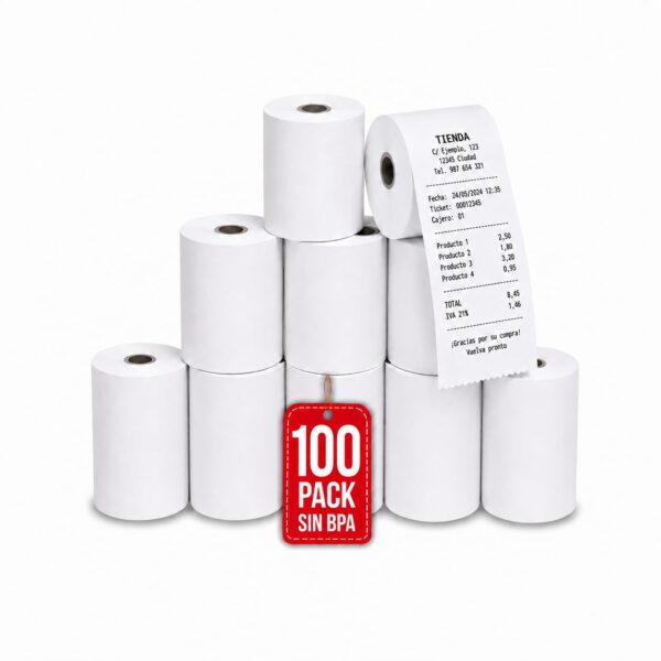 Papel Térmico sin BPA-  Para TPV, Tickets y Datáfonos